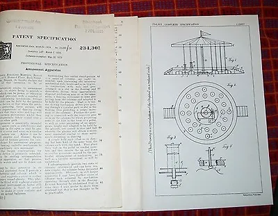 Dancing Impression Roundabout Patent. Moppett Brighton. 1925 • £6.50