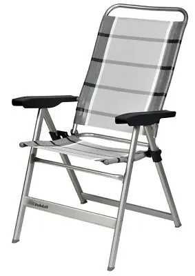 Dukdalf Dynamic Folding Camping / Caravan Chair - Grey Stripe • £119.99