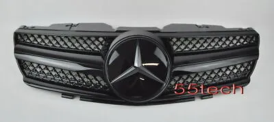 Mercedes R230 SL500 SL600 Grille Grill BK 2003 2004 2005 2006 100% Black Glossy • $185