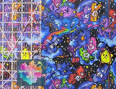 $6.99 • Buy Custom Cotton Woven Fabric Scare Care Bears By The 1/4 Yard SHIPS FAST!