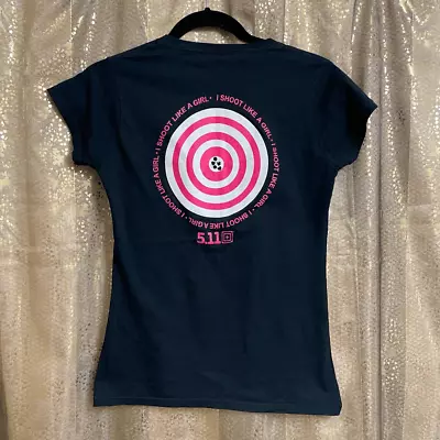 5.11 Tactical Black Hot Pink I Shoot Like  A Girl Crewneck T Shirt Small • $22