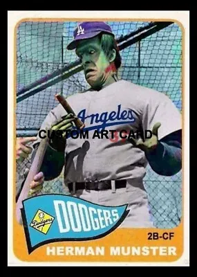 Herman Munster Dodgers Novelty Custom ACEO Art Card Blank White Back • $6.28