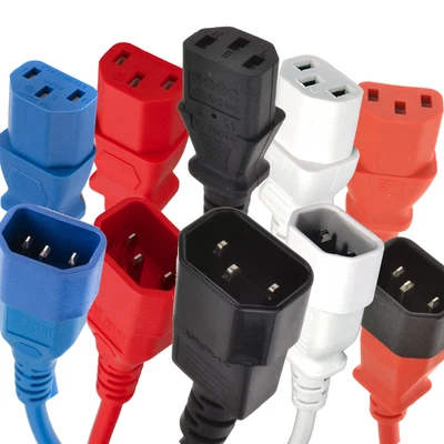£3.51 • Buy Power Extension Cable IEC Male To Female Kettle Lead C14/C13 0.5m/1m/2m/10m LOT