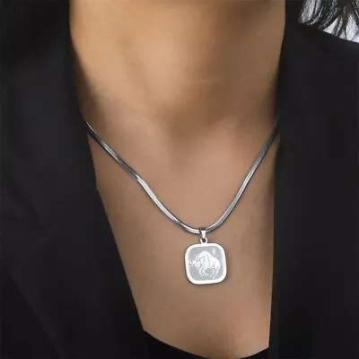 12 Constellation Necklace For Women Stainless Steel Horoscope Zodiac Pendant • $6.99