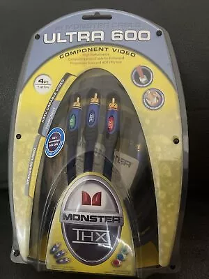 Monster THX Ultra 600 Component Video YPbPr 4ft Cable Gold Plated Contact Sealed • $0.99