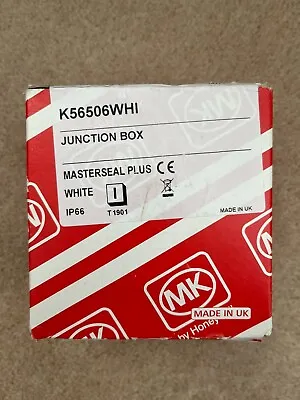 MK Masterseal Plus K56506WHI Junction Box  White - IP66 • £15.99