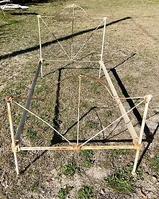 Antique Vintage  Cast Iron Twin Bed Headboard & Footboard Rails • $349.99