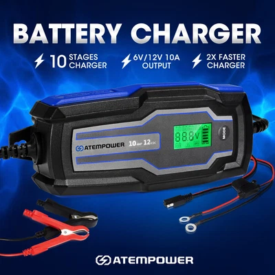 $79.95 • Buy Smart Battery Charger Trickle 10A 6V/12V Automatic SLA AGM Car Truck Motorcycle