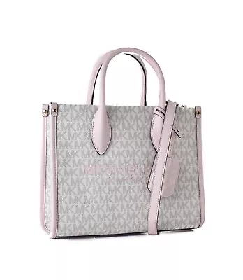 Michael Kors Mirella Small Shopper Top Zip Tote Crossbody MK Powder Blush Multi • $108.98