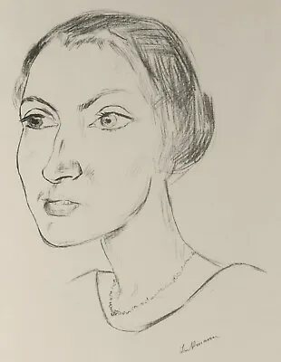 Max Beckmann - Women's Head With Necklace - Lithograph 1921 Signed • $3186