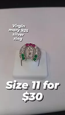 925 Silver Ring Virgin Mary Size 9 Anillo De La Virgen Maria • $30