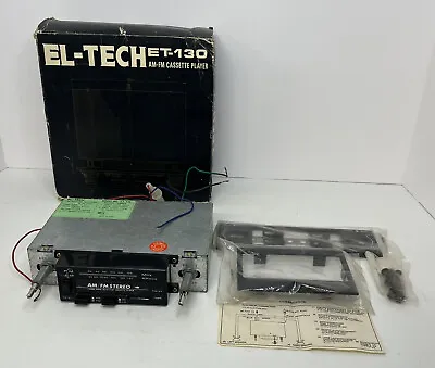 Vintage In Dash AM/FM Stereo Cassette Player El-Tech Model ET-130 Made In Korea • $36