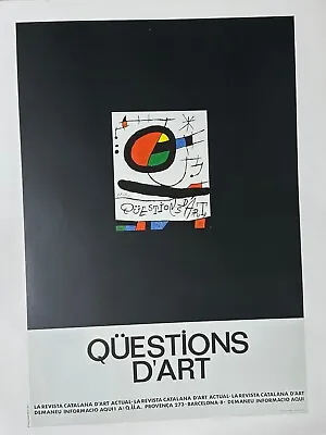 Joan Miro Poster PRINT Vintage - Questions D'Art 1970s Abstracr Art • $40