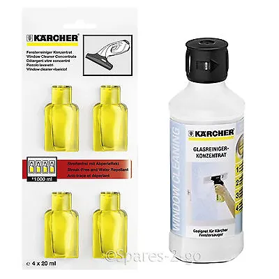 KARCHER Window Vac WV Cleaner Glass Cleaning Concentrate Capsules + Detergent • £18.49