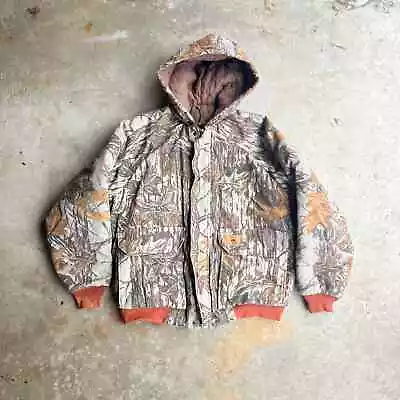 Vintage 1990s Realtree Duxbak Hunting Camo Hooded Jacket  • $38.99