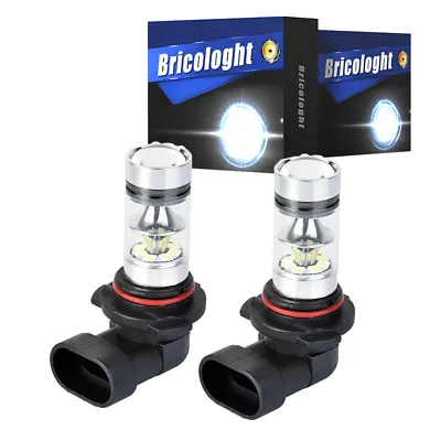 Pair 9140 9145 H10 HB3 9005 LED 100W 6000K White Fog Light Driving DRL Bulb • $9.62