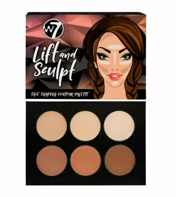 W7 Lift & Sculpt Face Shaping Contour Palette Super Definition X 6 Creamy Shades • £7.99