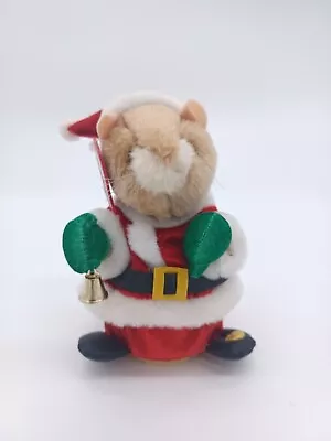 Gemmy Dancing  Singing Santa Christmas Hamster Mouse Plush Figure • £19.30