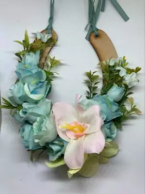£15 • Buy Handmade Lucky Wedding Horseshoe - Wooden With Artificial Flowers 'Spring'