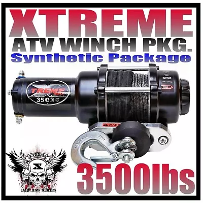 3500lb Xtreme Atv Winch Yamaha 07-14 350 400 450 Grizzly • $189.99