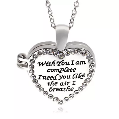  Gift For Mom From Daughter Heart Shaped Locket Pendent Neckles Love • £7.59