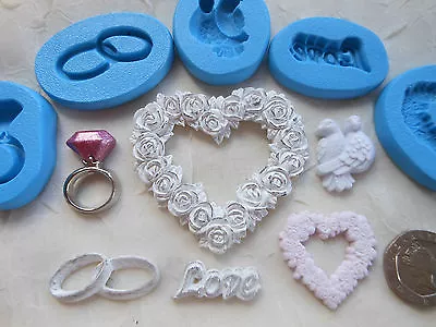 £3.75 • Buy 1x Mini Craft Mould: Wedding / Engagement / Love Theme (Cupcake Resin Clay PMC)