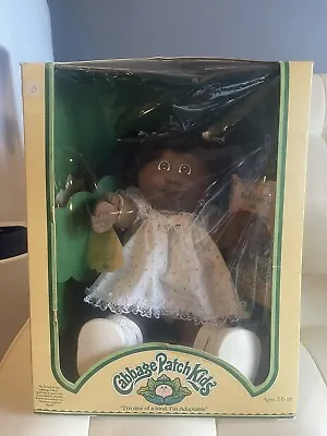 Cabbage Patch Vintage 1983 Brown Looped Pigtails Brown Eyes Dark SkinColeco  MIB • $95