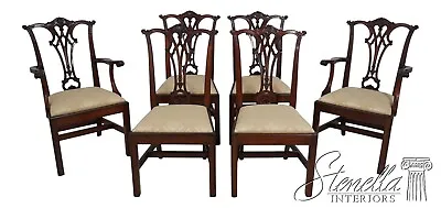 L62949EC: Set Of 6 SOVEREIGN Chippendale Mahogany Dining Room Chairs • $2095