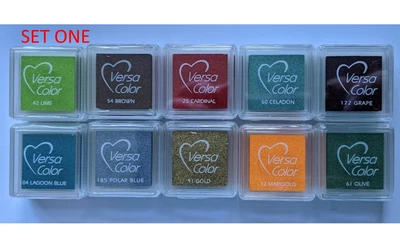 £12.99 • Buy VersaColor Pigment INK PAD Small For Paper & Card - Set Of 10 Different Colours