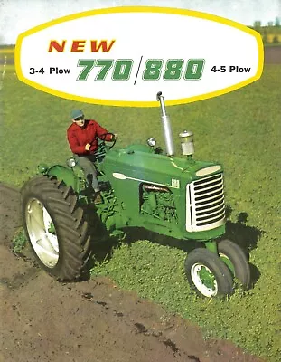 New Oliver 3 4 5 Plow 770 & 880 Tractor Color Brochure With Specs 3pt Hitch PTO • $25