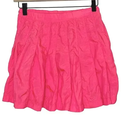 Vintage Nike Challenge Court Nylon Pleated Pink Tennis Skirt Size 6 • $20