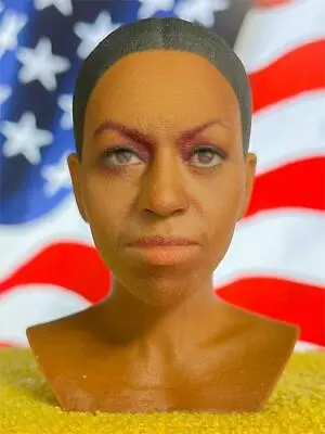 3D Printed Full Color Michelle Obama Bust Statue Collectible [3 Inches Tall] • $45