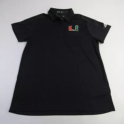 Miami Hurricanes Adidas Aeroready Polo Women's Black New • $22.74