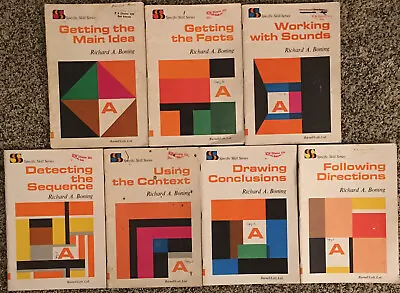 $39 • Buy Specific Skill Series Reading Level A Starter Lot 7 Books Boning SRA 1962  2A
