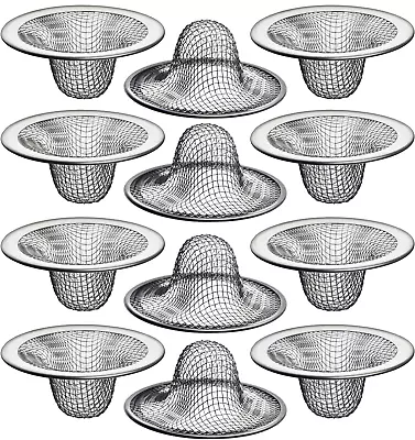 12 Pack Mesh Sink Drain Basket - StrainerHair Catcher For Bathroom SinkLaundry • £8.23