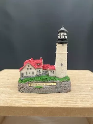 Miniature Resin Lighthouse Portland Head ME Detailed Lighthouse Figure Statue • $15