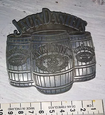 Authentic Western Jack Daniels 3 Barrels Large Pewter Belt Buckle • $18