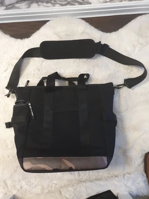£21.99 • Buy SUPERDRY Satchel Bag Long Shoulder Body Strap Laptop Study Office Black/Green 