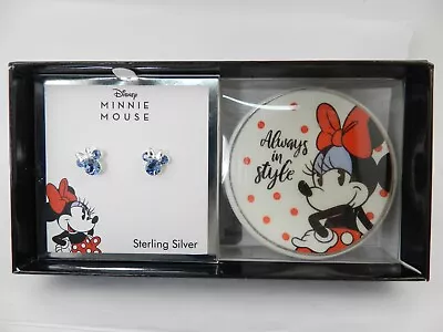 DISNEY Minnie Mouse Crystal Stud Earrings In Sterling Silver &  Own Your Style  • $24.99
