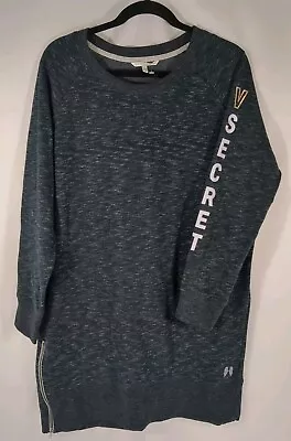 Victoria's Secret Mini Sweatshirt Dress Size Large Long Sleeve Logo Side Zipper  • $19.99