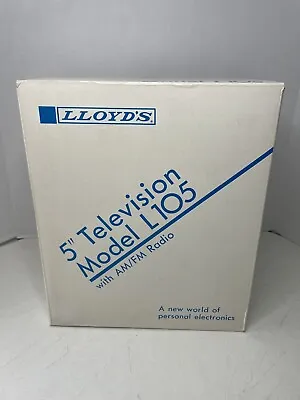 New Open Box 1984 Lloyd's Tv Fm / Am Radio Model Number L105 Series 744a Mint⭐️ • $125