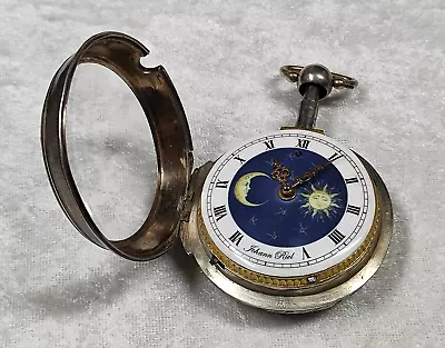 Unique Large Silver 7.5  Repeater Verge Fusee Antique Pocket Watch • $2999