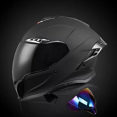 Motorcycle Helmet Full Face Outer Visor Waterproof Helmet For Icon Airflite DOT • $94.99