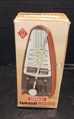 Vintage Wittner Taktell Piccolo Metronome Original Box & Instructions -  Black  • $35