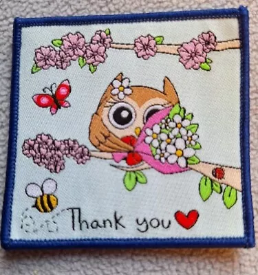 Girlguiding  Brownie Guide Rainbows  Owl Beaver  Squirrel  Thank You Cloth Badge • £1.50