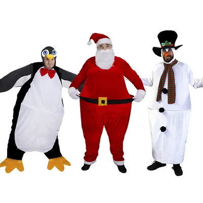£25.99 • Buy Christmas Fat Suit Fancy Dress Unisex Novelty Costumes Penguin Santa Snowman Elf
