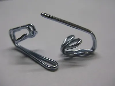 SILVER CURTAIN HOOKS X 50 NEW SOLID METAL STEEL HEADER TAPE PENCIL PLEAT RAILS • £3.69