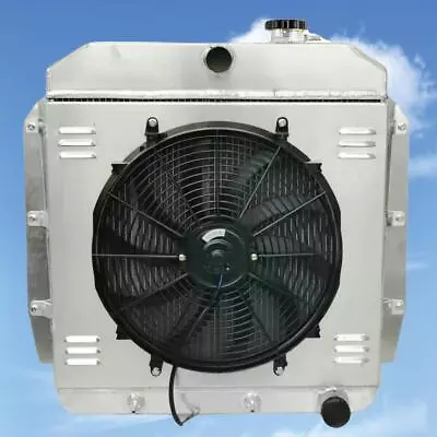 4 Row Radiator&Shroud Fan For 55-59 Chevy 3100320034003700GMC 100150 Truck • $295