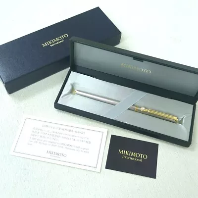 Mikimoto Pearl Ballpoint Pen Black Ink GOOD Condition Used From Japan • $89
