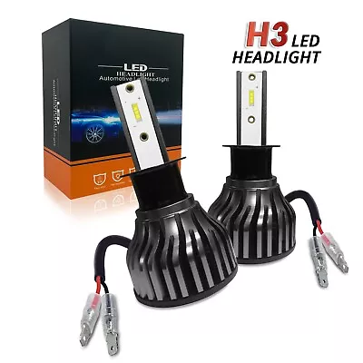 2PCS H3 LED Headlight Fog Light Bulb Conversion Kit Super Bright White 6500K • $18.60